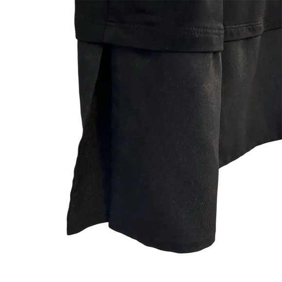 Calvin Klein Women's Black Mixed Media Short Sleeve Blouse Size M - Picture 4 of 13